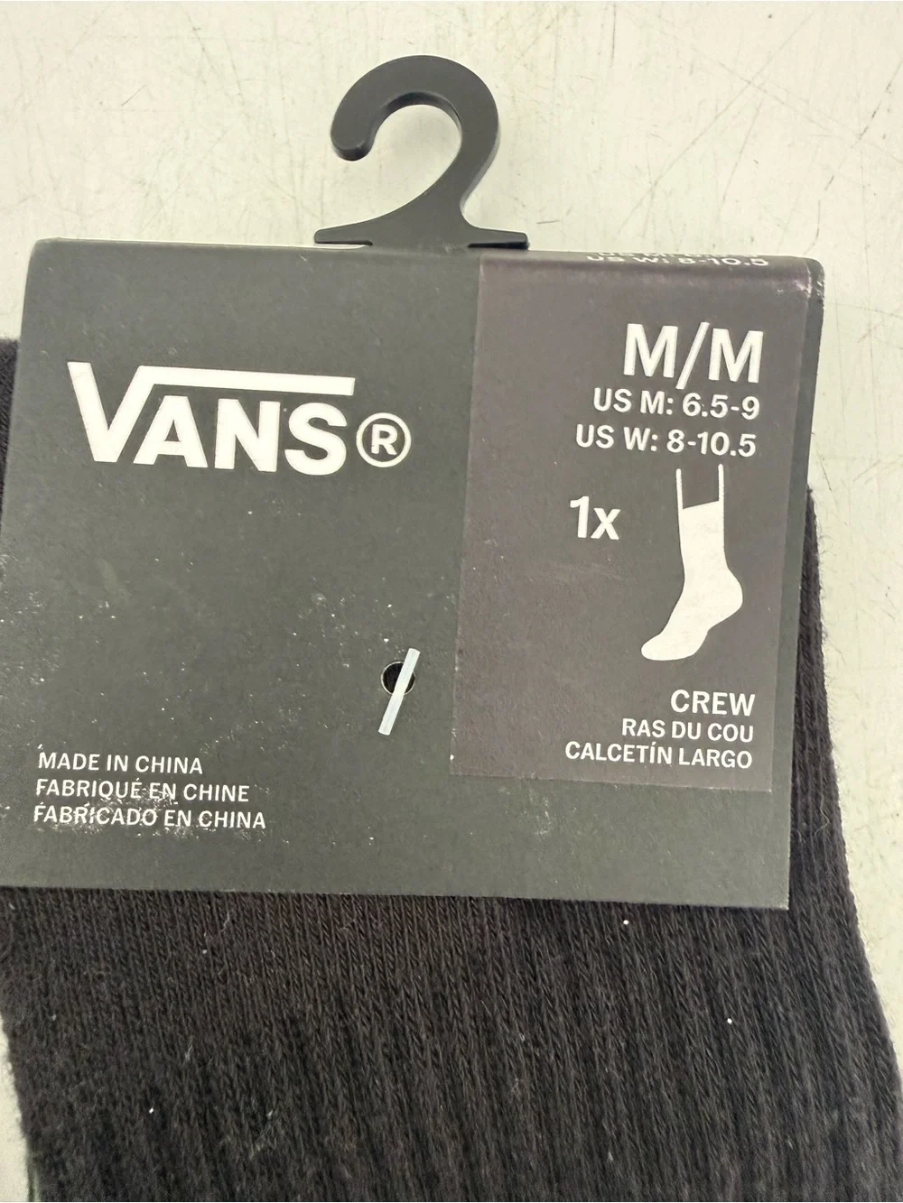 Vans Men’s Crew Socks (4 pairs total)